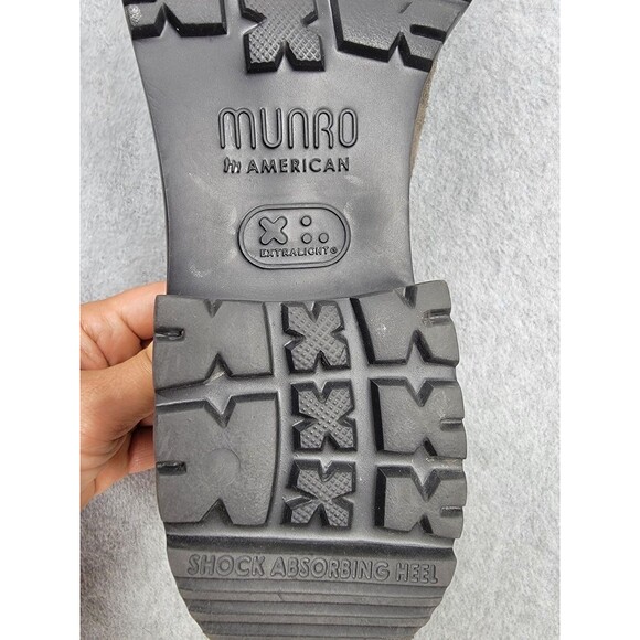 Munro Shoes Womens Size 6.5 Narrow Suede Patent Leather Lace Up Comfort Oxford - Picture 9 of 14